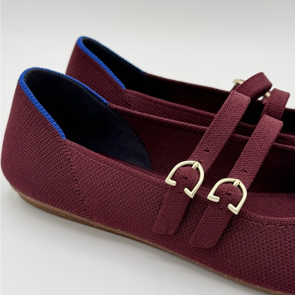 Rothy’s Double Buckle Mary Jane Flats “Cabernet” size 7 Like-New - Picture 4 of 13